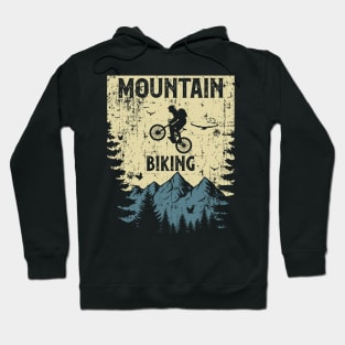 Mountain biking distressed look vintage Hoodie